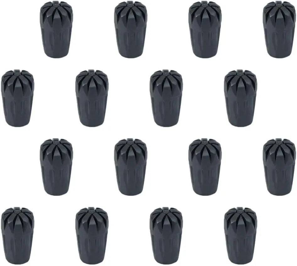 BESPORTBLE Trekking Pole Foot Covers 16pcs Rubber Tip Covers for Walking Sticks Durable and Anti-Skid
