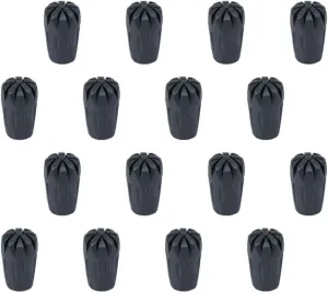 BESPORTBLE Trekking Pole Foot Covers 16pcs Rubber Tip Covers for Walking Sticks Durable and Anti-Skid