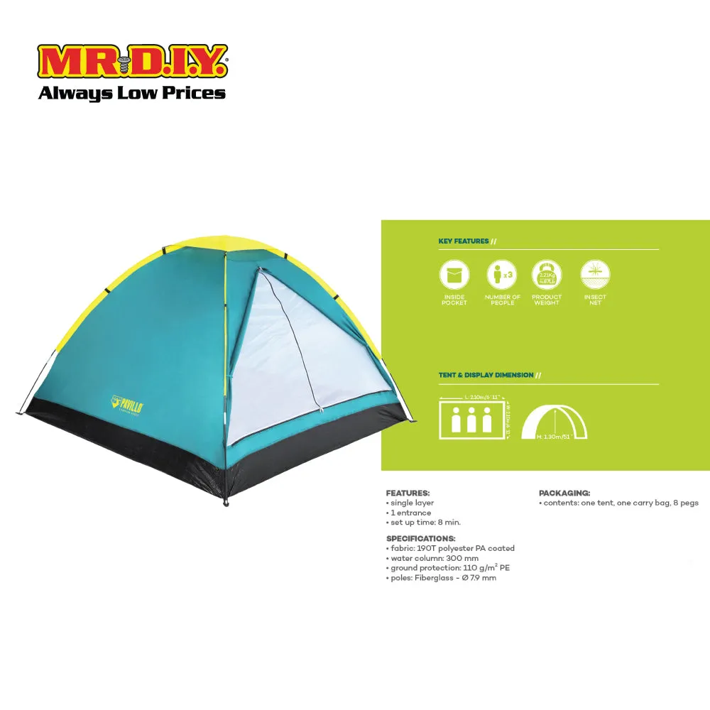 [BEST SELLER] PAVILLO Cool Dome 3 Person Outdoor Camping Tent (2.10m x 2.10m x 1.30m)