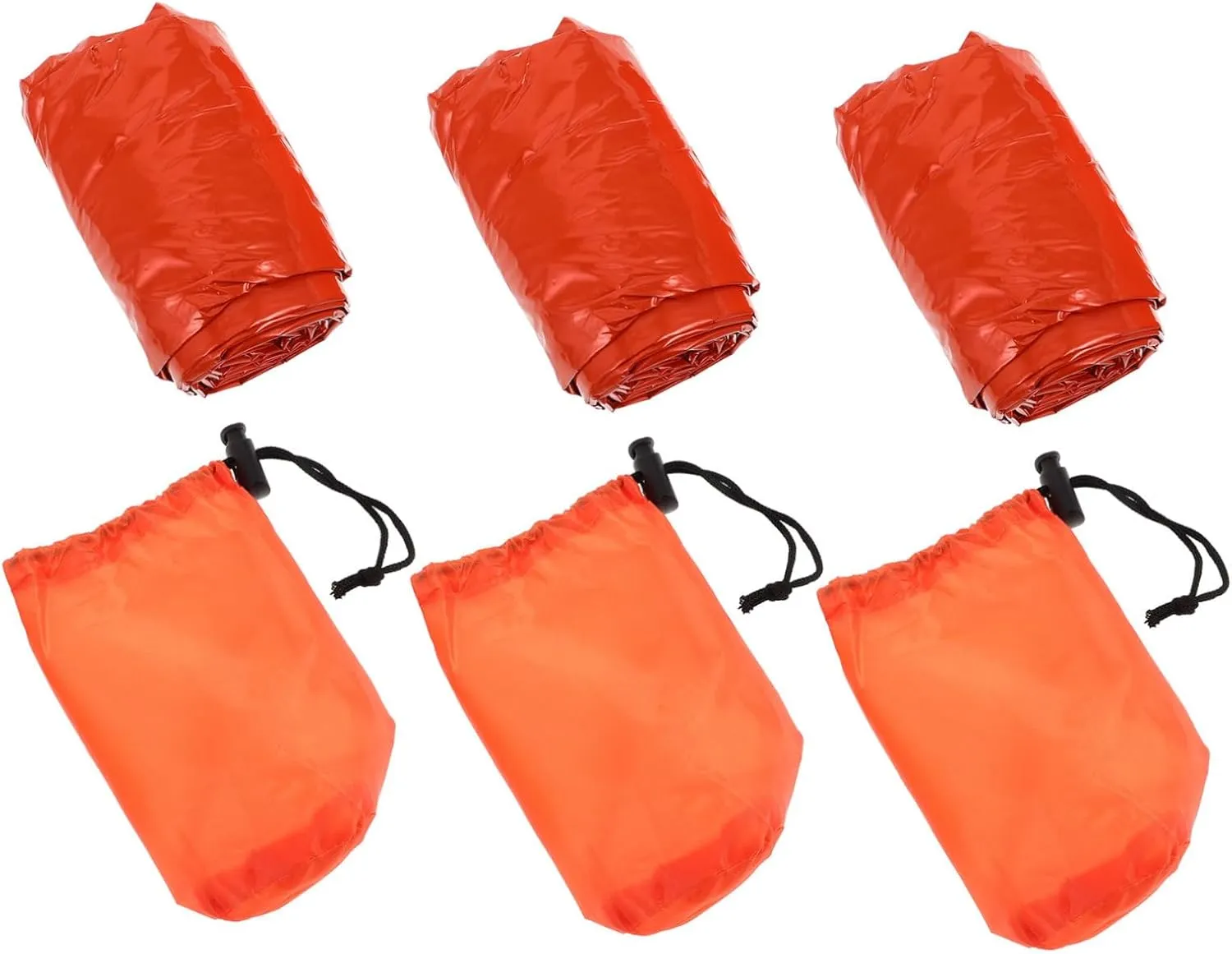 BESTonZON 3 Set Emergency with Compression Storage for Outdoor Camping Portable Thermal Blanket for Hiking and Survival Gear