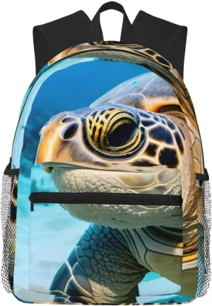 Big Sea Turtle Backpacks Lightweight With 1 Main Compartment, Shoulder Rucksack Carry-On