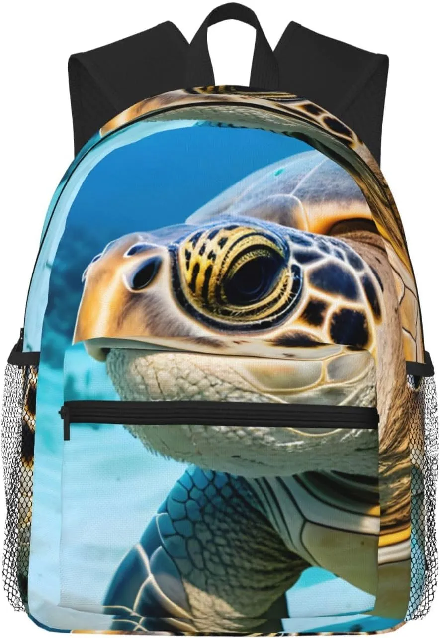Big Sea Turtle Backpacks Lightweight With 1 Main Compartment, Shoulder Rucksack Carry-On