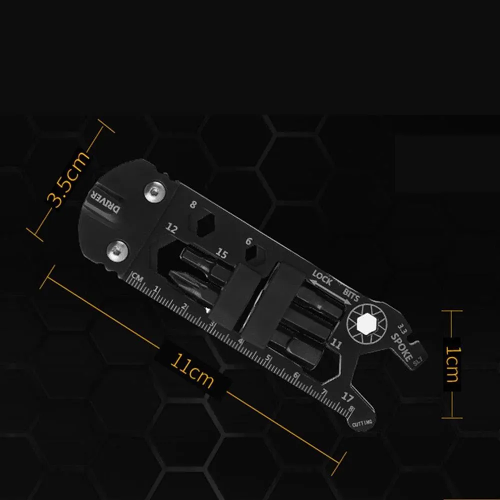 Bike Multitool Repair Tool Kit Mini Bicycle Multi-Tool Detachable Emergency Tool Kit for Fixing Bicycles, Skis, Home Daily Maintenance Use(2 PCS)