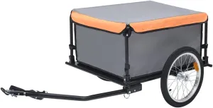 Bike Trailer Bicycle Cargo Trailer Tow Bicycle Cart Steel and Polyester vidaXL vidaXL