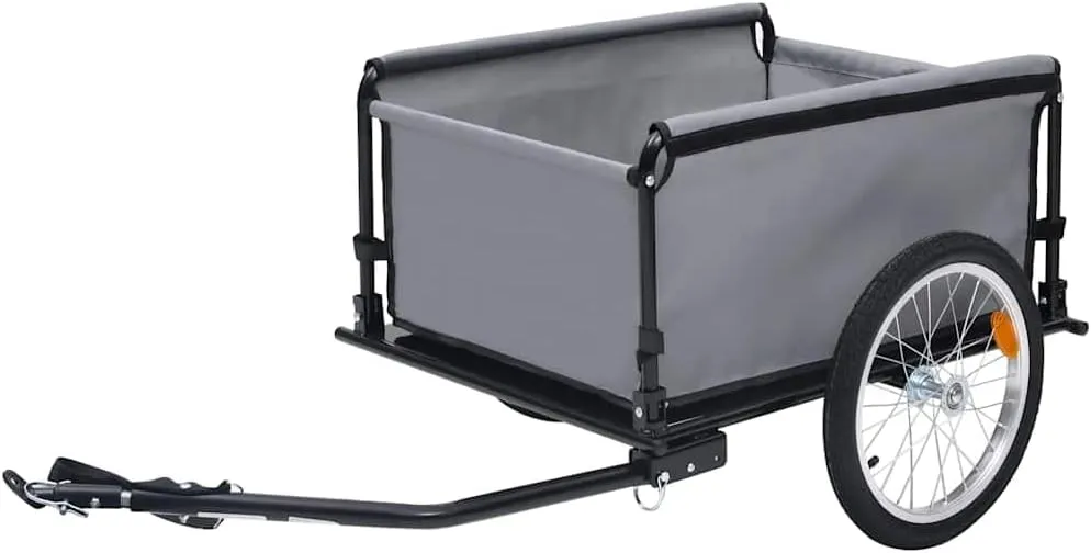 Bike Trailer Bicycle Cargo Trailer Tow Bicycle Cart Steel and Polyester vidaXL vidaXL