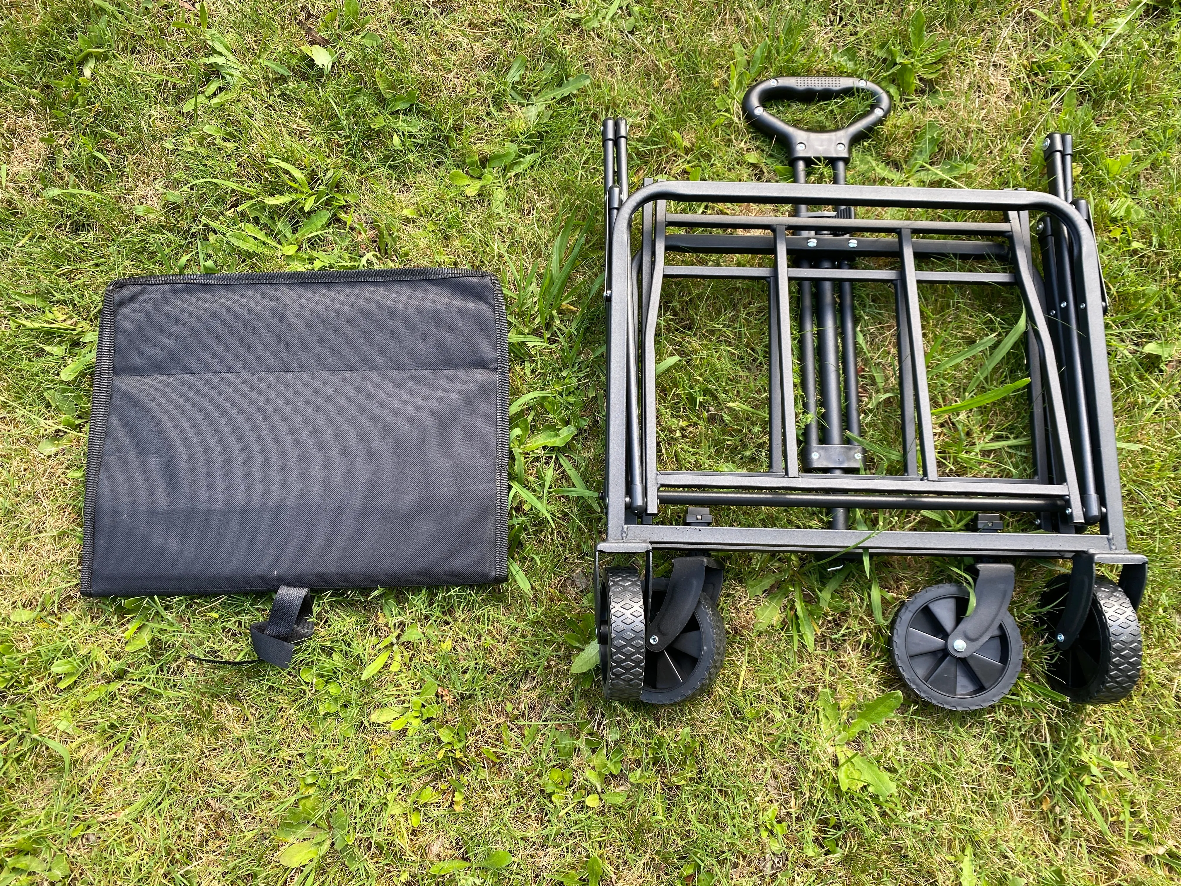 Black camping trolley cart