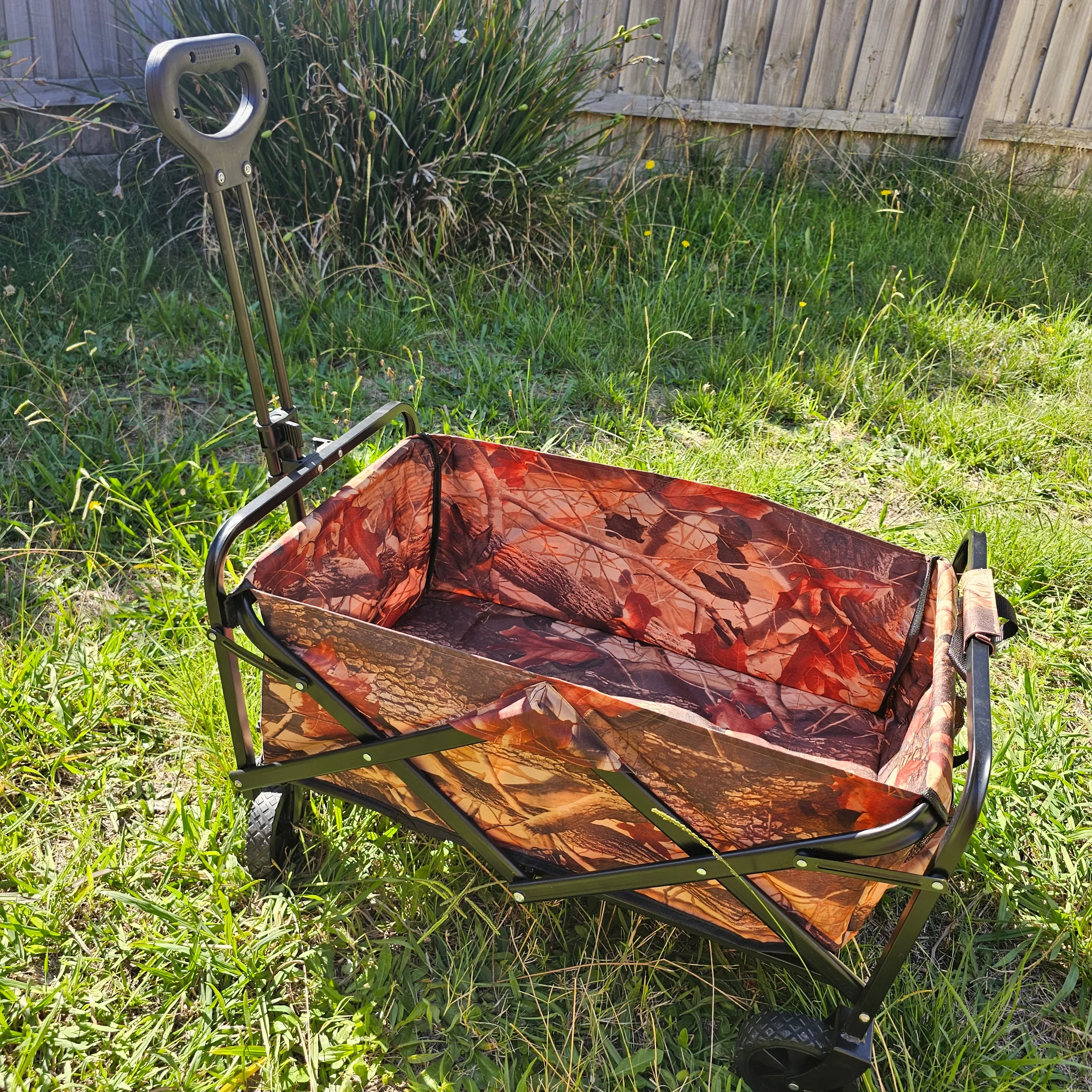 Black camping trolley cart