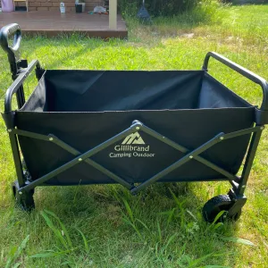Black camping trolley cart