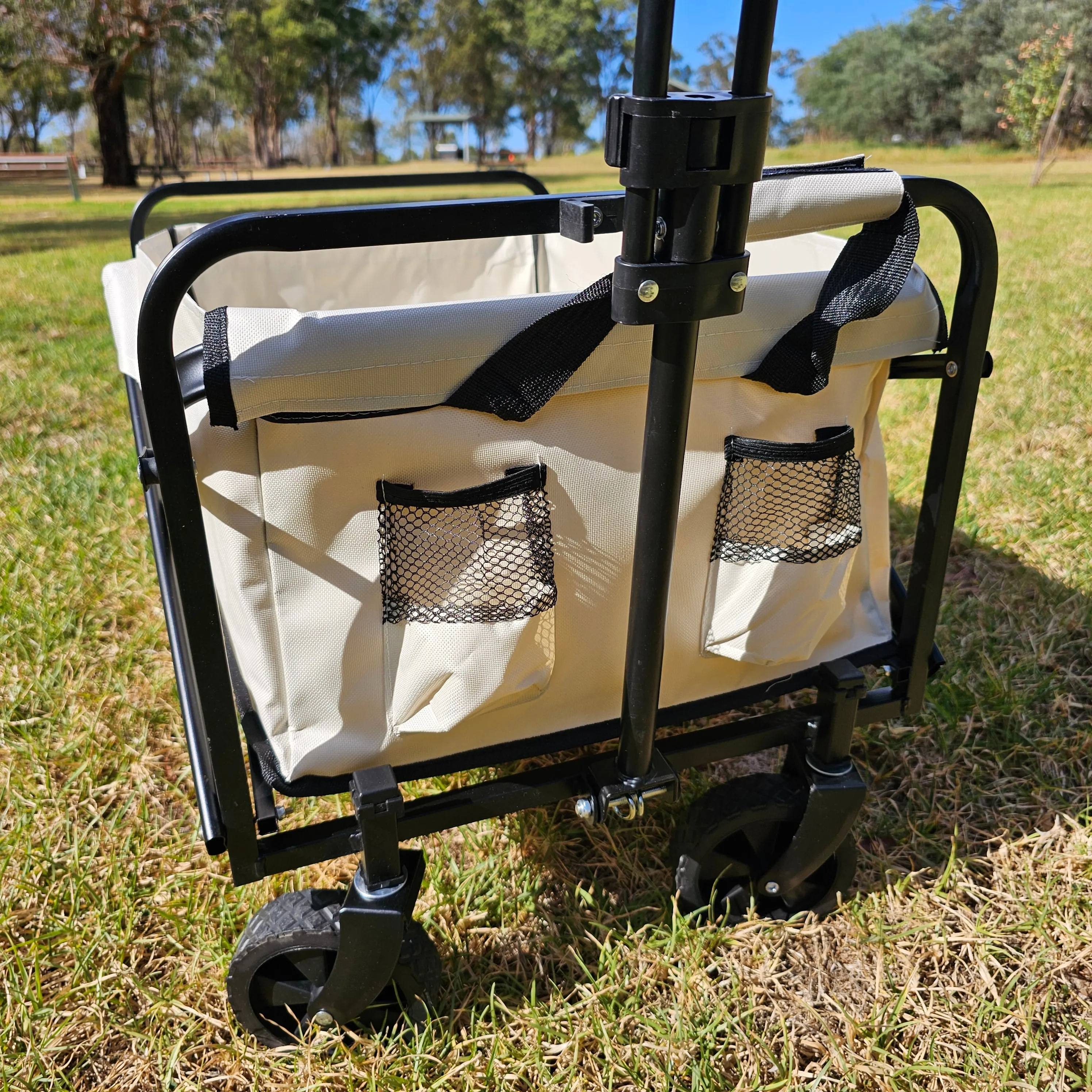 Black camping trolley cart