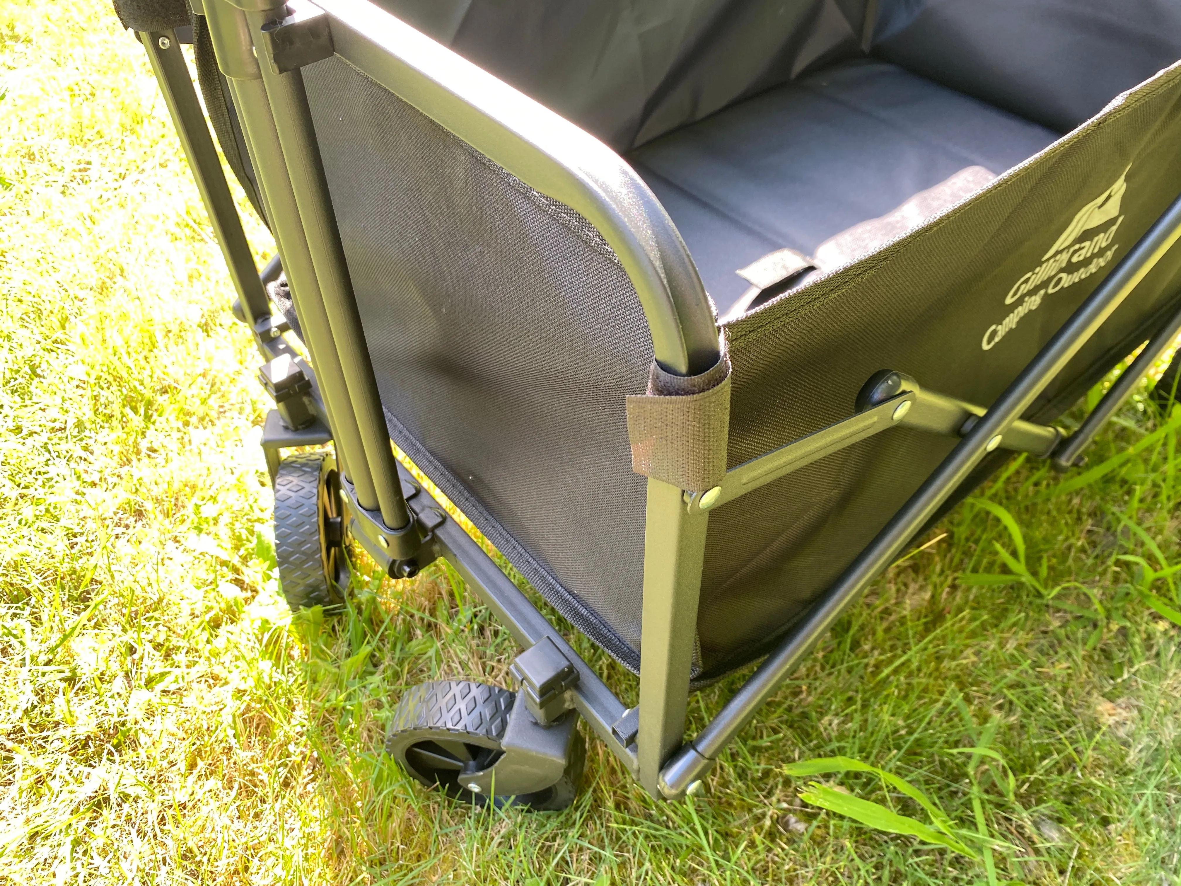 Black camping trolley cart