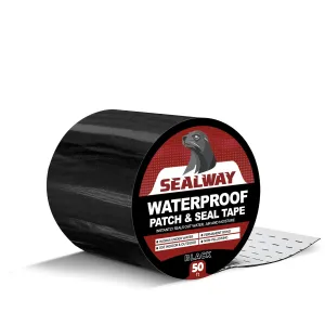 Black RV Roof Sealant Tape, 4" x 50' Waterproof Repair Seal Tape – Extra Thick, UV-Resistant, Weatherproof Patch for Permanent Leak Sealing on RVs, Trailers, and Mobile Homes