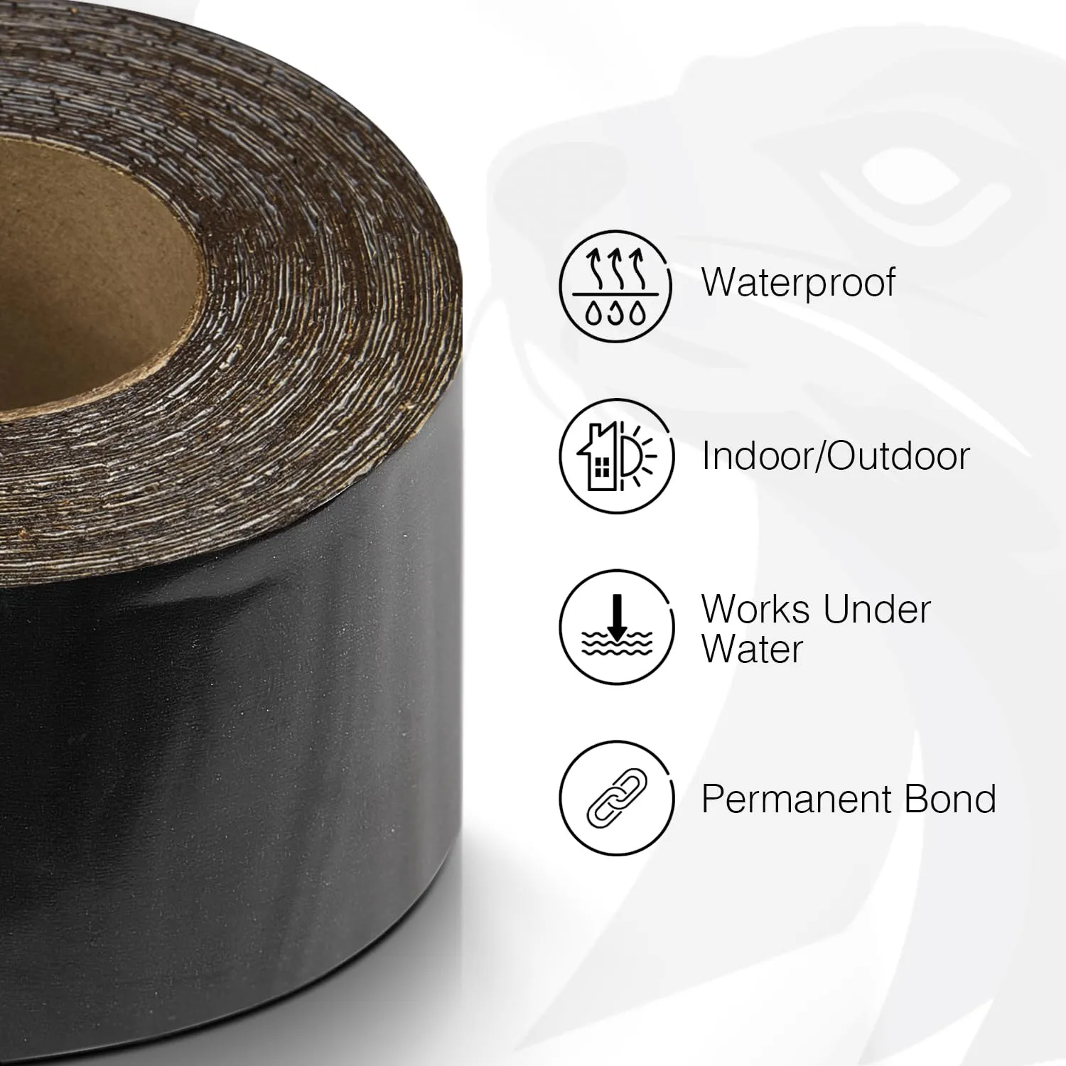 Black RV Roof Sealant Tape, 4" x 50' Waterproof Repair Seal Tape – Extra Thick, UV-Resistant, Weatherproof Patch for Permanent Leak Sealing on RVs, Trailers, and Mobile Homes