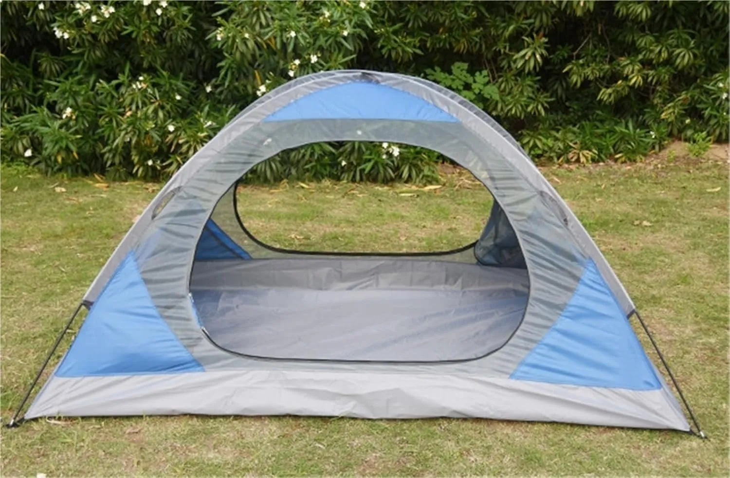 Blue Tent Outdoor Double Layer Portable Folding Camping Tent Camping Tent Oxford Cloth