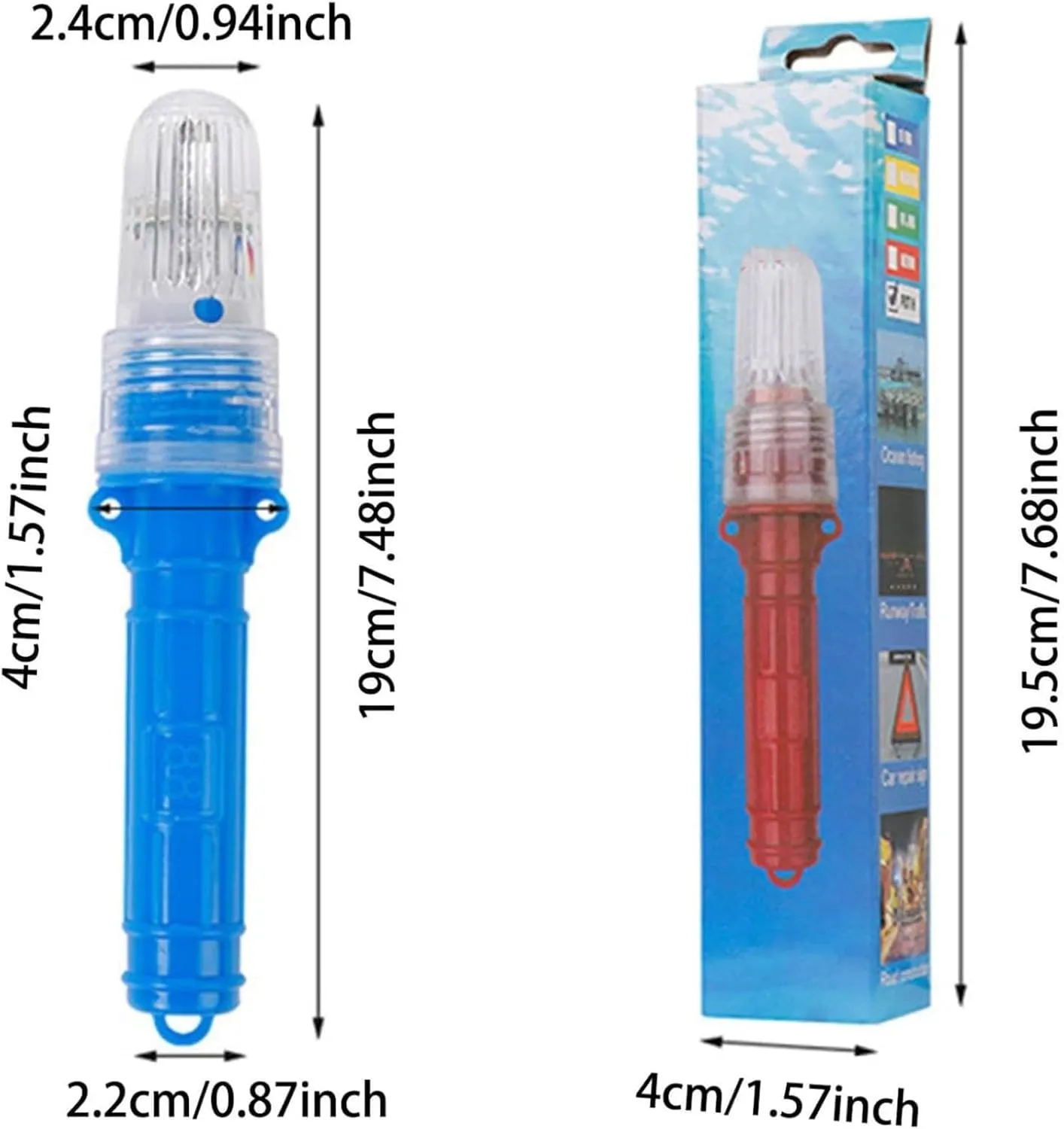Boat Flares, Boat Flares Coast Guard Approved Marine, Waterproof Emergency Signals for Fishing Nets, Buoys, Waterproof Safety Kit (red,3Pcs)