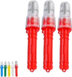 Boat Flares, Boat Flares Coast Guard Approved Marine, Waterproof Emergency Signals for Fishing Nets, Buoys, Waterproof Safety Kit (red,3Pcs)