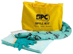 Brady SPC SKH-PP Hazwik Chemical Portable Spill Kit - includes disposal bag, instructions, gloves, pads (10) , and socks (2)