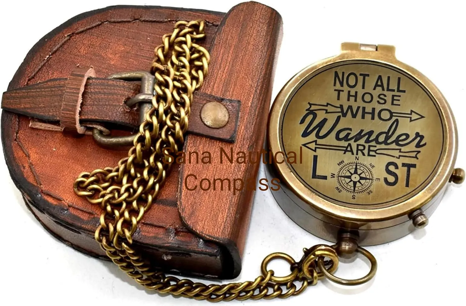 Brass Compass for Hiking, Camping Your Tommy Your Tubbo Brass Pocket Antique Compass 2.5inch