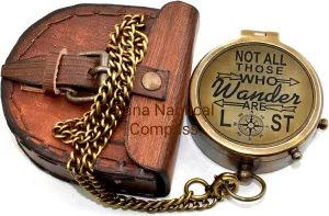 Brass Compass for Hiking, Camping Your Tommy Your Tubbo Brass Pocket Antique Compass 2.5inch