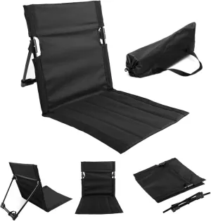Breathable Portable Beach Chair With Mesh Pocket & Sponge Filling - Lightweight & Sturdy for Fishing, Barbecues, Hiking