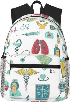 BREAUX Abstraction Biology Chemistry4 Print Shoulder Bag, Lightweight Shoulder Bag, Travel Bag, Hiking Backpack, Cute Shoulder Bag, Black