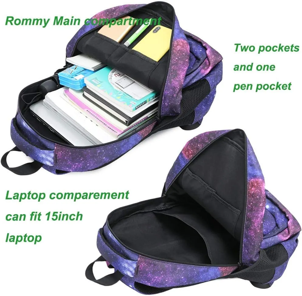 BTOOP Girls Backpack Kids Boys Elementary Bookbag Girly School Bag with Insulated Lunch Tote and Pencil Pouch