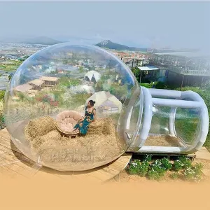 Bubble House Inflatable Bubble Tent Transparent Inflatable Dome Bubble Tent House Camping/Outdoor Transparent Camping Tent/Wedding Advertising Exhibition (Color : 3m) (3m)