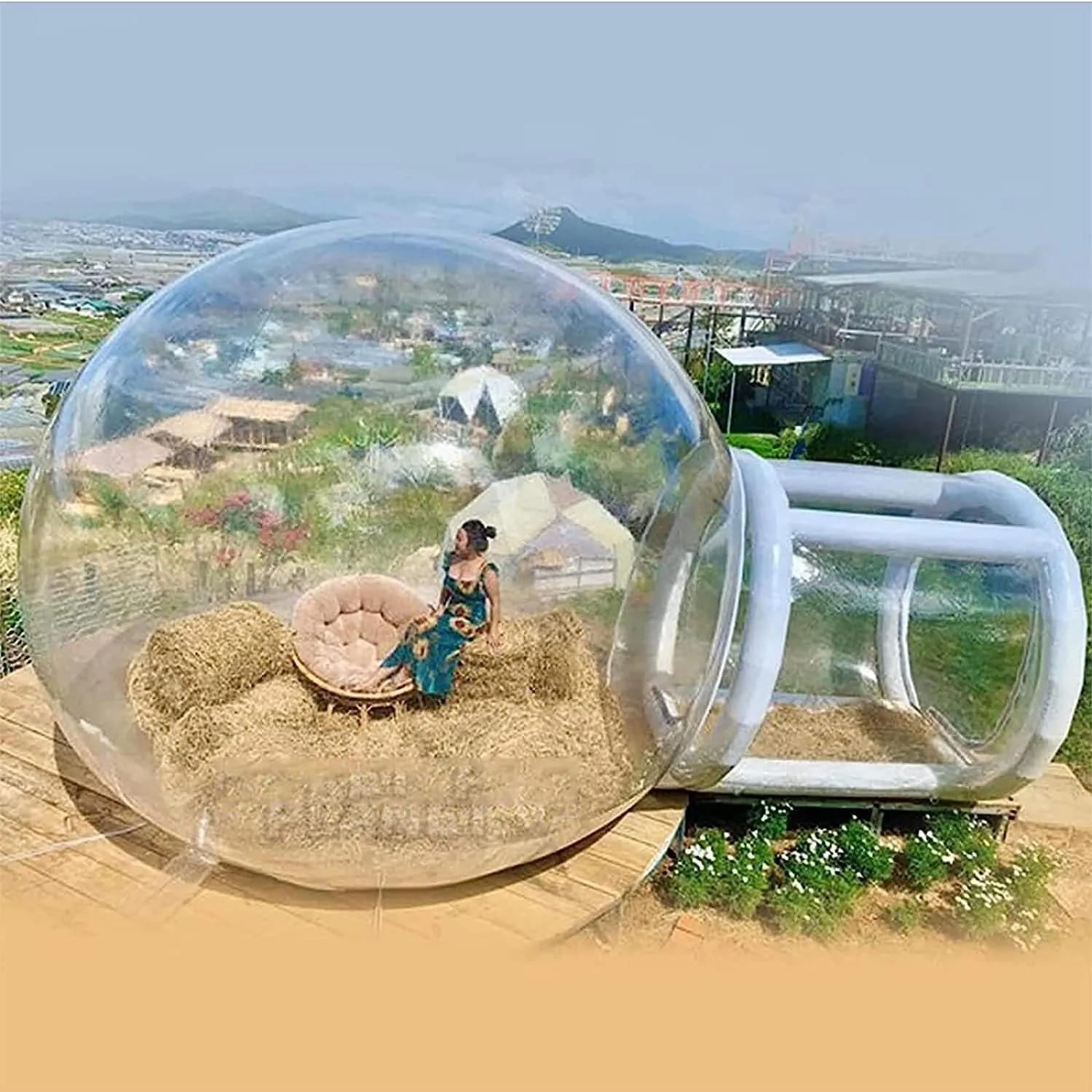 Bubble House Inflatable Bubble Tent Transparent Inflatable Dome Bubble Tent House Camping/Outdoor Transparent Camping Tent/Wedding Advertising Exhibition (Color : 3m) (3m)