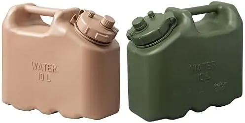Bundle of Scepter 2.5 Gallon True Military Water Container, Sand   Scepter 2.5 Gallon True Military BPA Free Water Container, Food Grade Water Jug for Camping and Emergency Storage, Green
