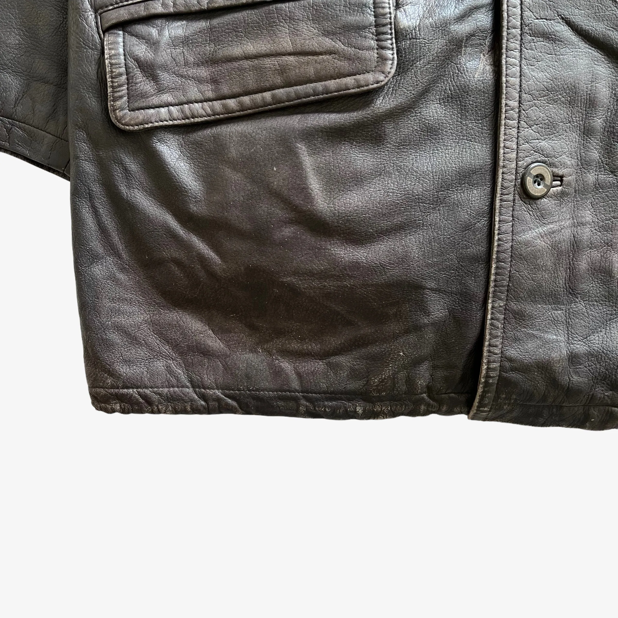 Burberry Leather Jacket With Nova Check Wool Lining