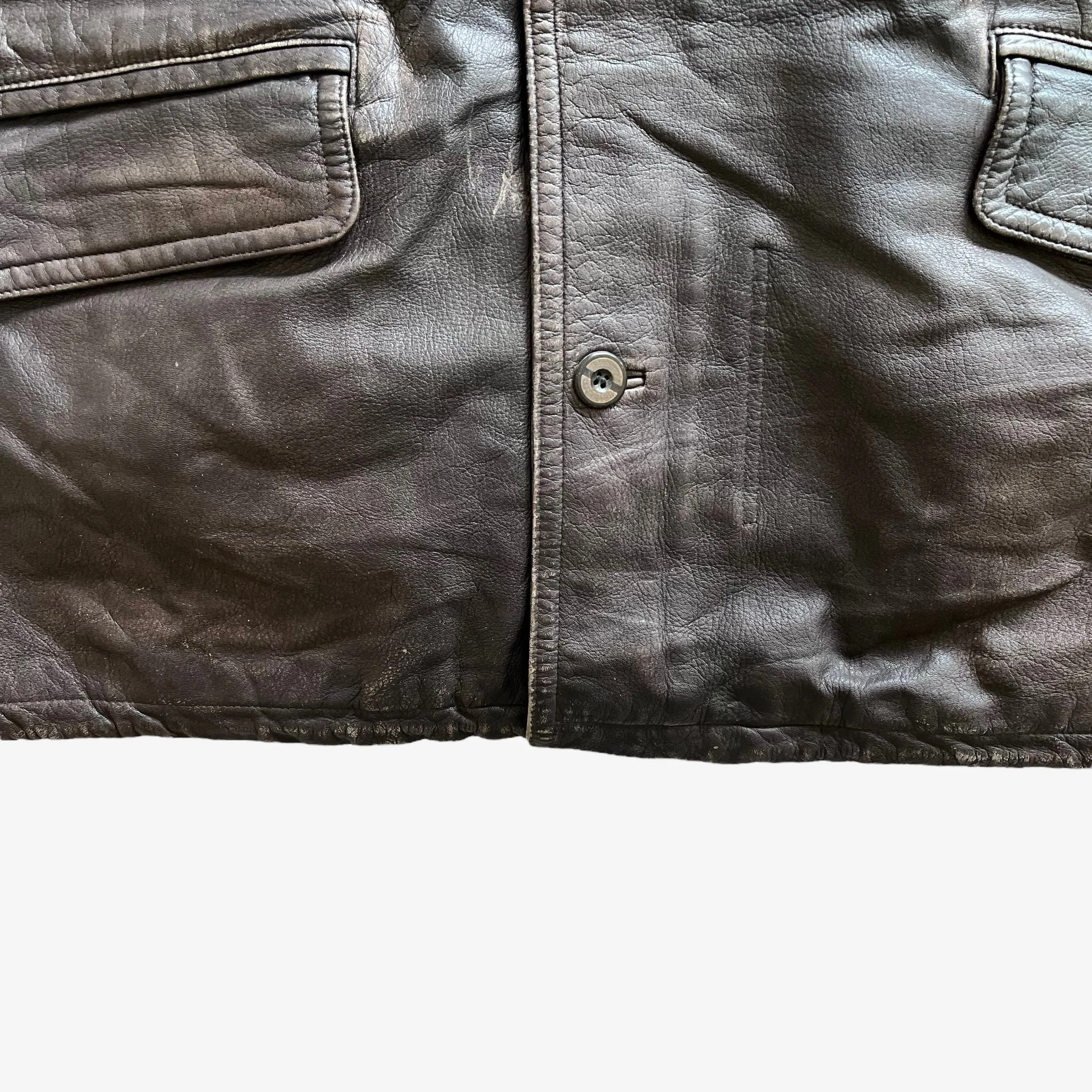 Burberry Leather Jacket With Nova Check Wool Lining