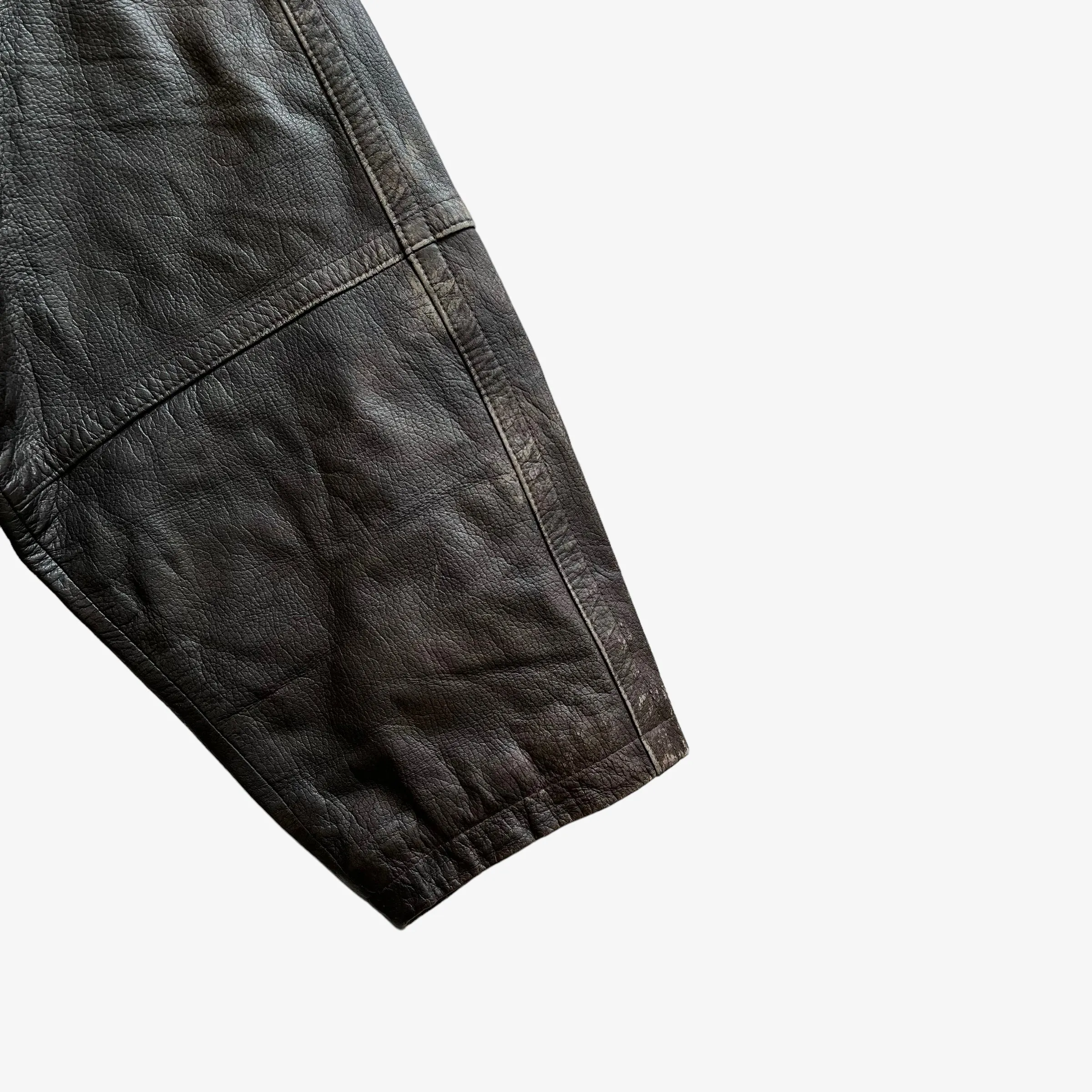 Burberry Leather Jacket With Nova Check Wool Lining