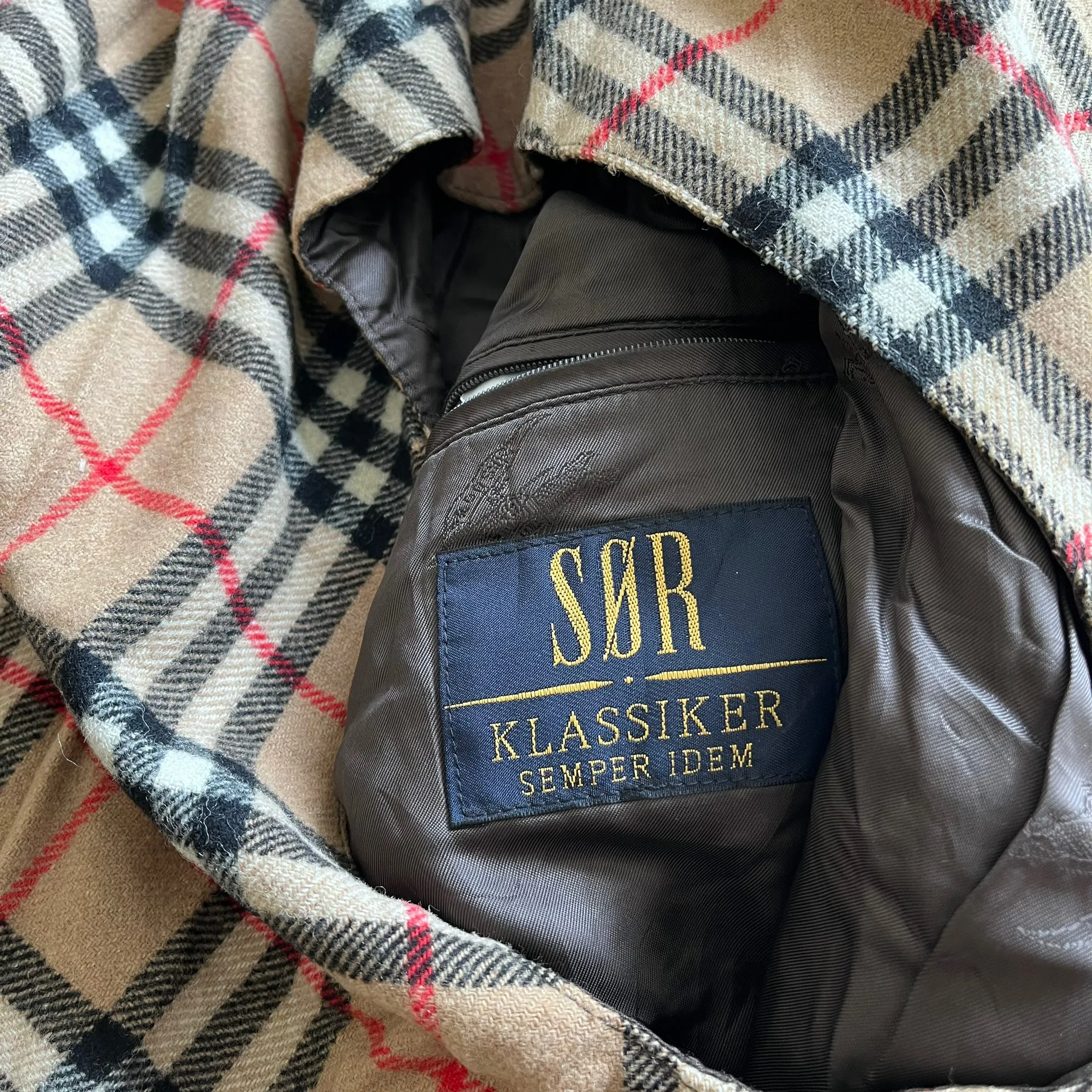 Burberry Leather Jacket With Nova Check Wool Lining
