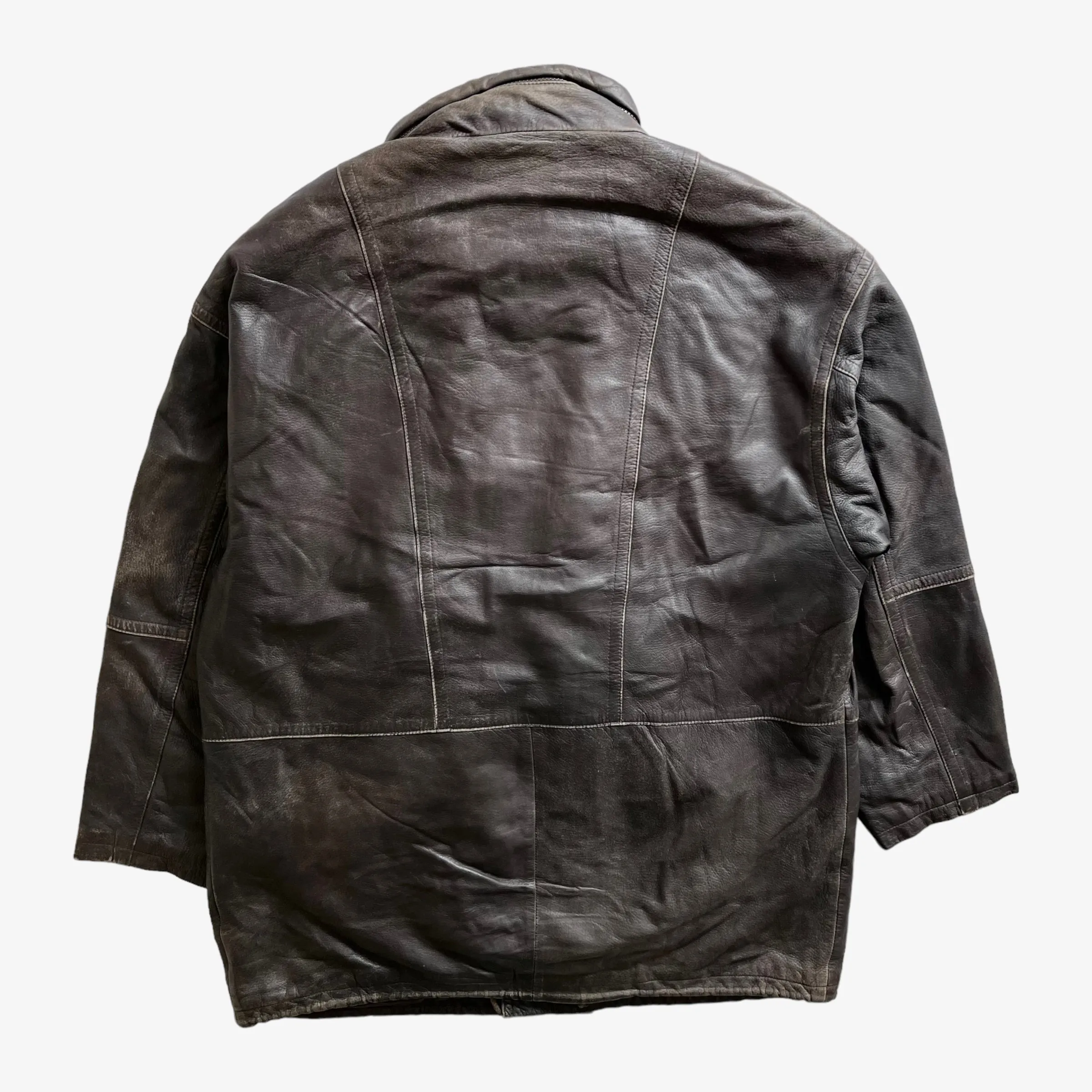 Burberry Leather Jacket With Nova Check Wool Lining