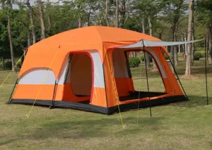 Camel Ultralarge 6 10 12 Double Layer Outdoor 2living Rooms and 1hall Family Camping Tent in Large Space Tent