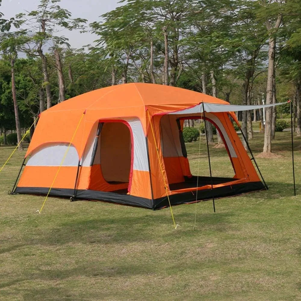 Camel Ultralarge 6 10 12 Double Layer Outdoor 2living Rooms and 1hall Family Camping Tent in Large Space Tent