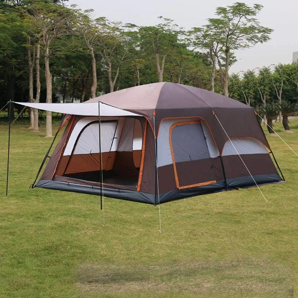 Camel Ultralarge 6 10 12 Double Layer Outdoor 2living Rooms and 1hall Family Camping Tent in Large Space Tent