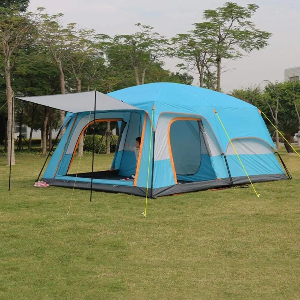 Camel Ultralarge 6 10 12 Double Layer Outdoor 2living Rooms and 1hall Family Camping Tent in Large Space Tent
