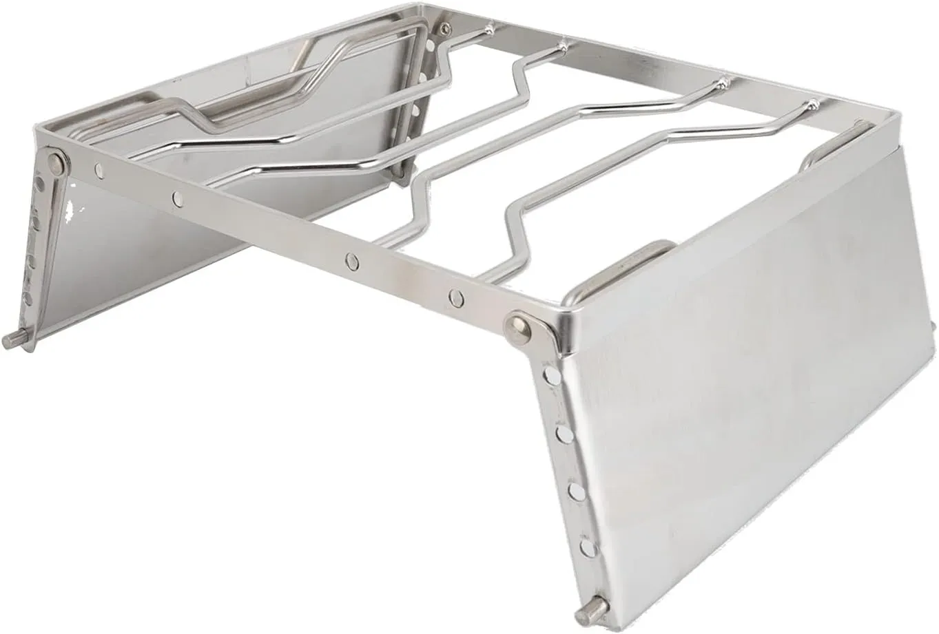 Campfire Grill Grate, Camp Fire Grill with 10KG Loading Stainless Steel Stove Stand Rack, Foldable Picnic Pot Bracket, Multifunctional Stove Rack Camping Gear for Camping