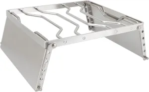 Campfire Grill Grate, Stainless Steel Stove Stand Rack, Foldable Picnic Pot Bracket, Multifunctional Stove Rack, Camping Gear with 10KG Loading for Camping Traveling Hiking