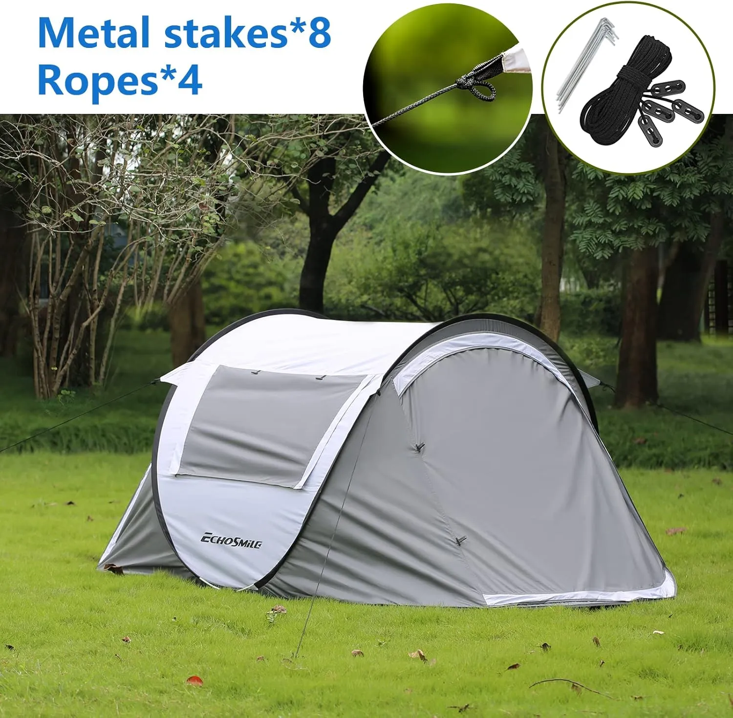 Camping Dome Tent is Suitable for 2/3/4/5 People, Waterproof, Spacious, Portable Backpack Tent, Suitable for Outdoor Camping/Hiking and Outdoor, Portable Tent