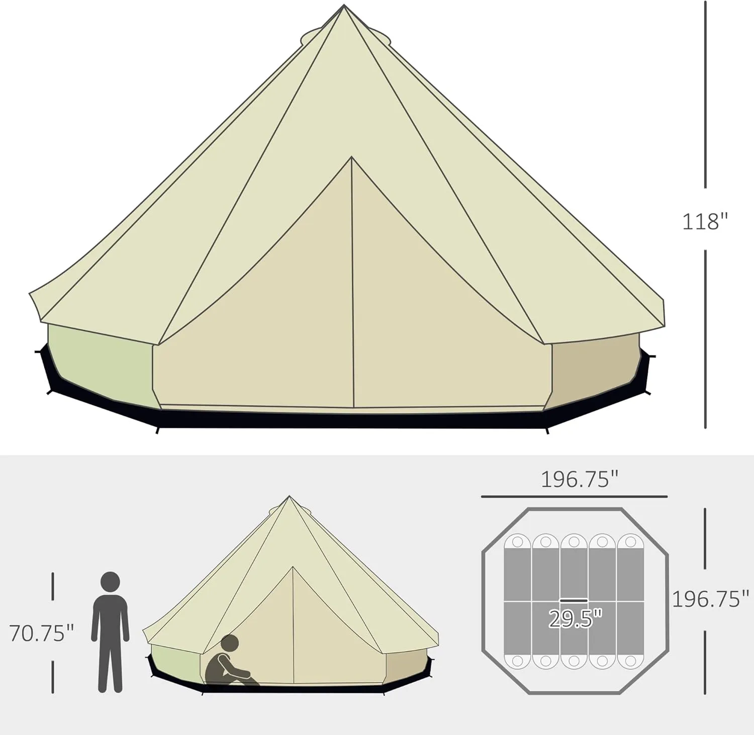 Camping Dome Tent is Suitable for 2/3/4/5 People, Waterproof, Spacious, Portable Backpack Tent, Suitable for Outdoor Camping/Hiking and Outdoor, Portable Tent