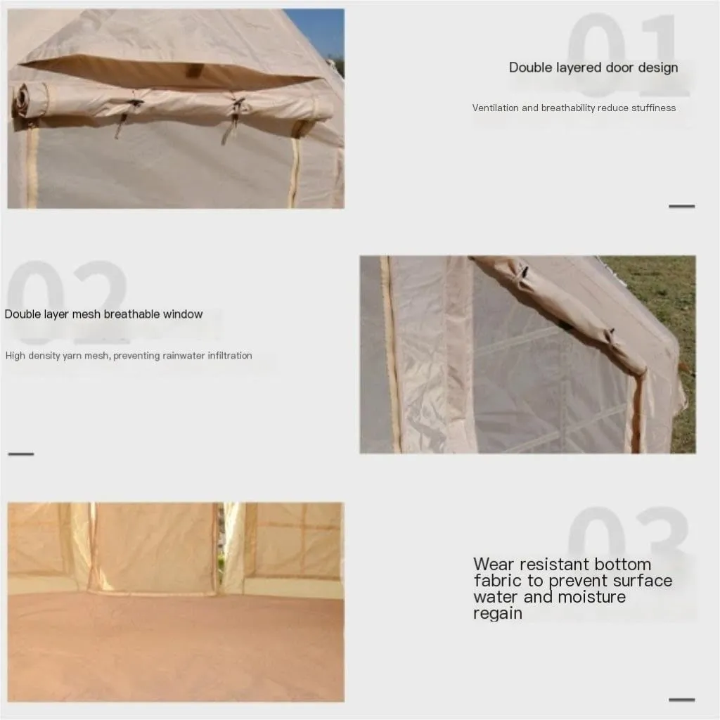Camping Equipment Portable Inflatable Tent For Outdoor, 6.3㎡ Inflatable Tent, Travel Tent, Free Tent, Rain And Mosquito Proof Tent Multifunctional Camping Tent