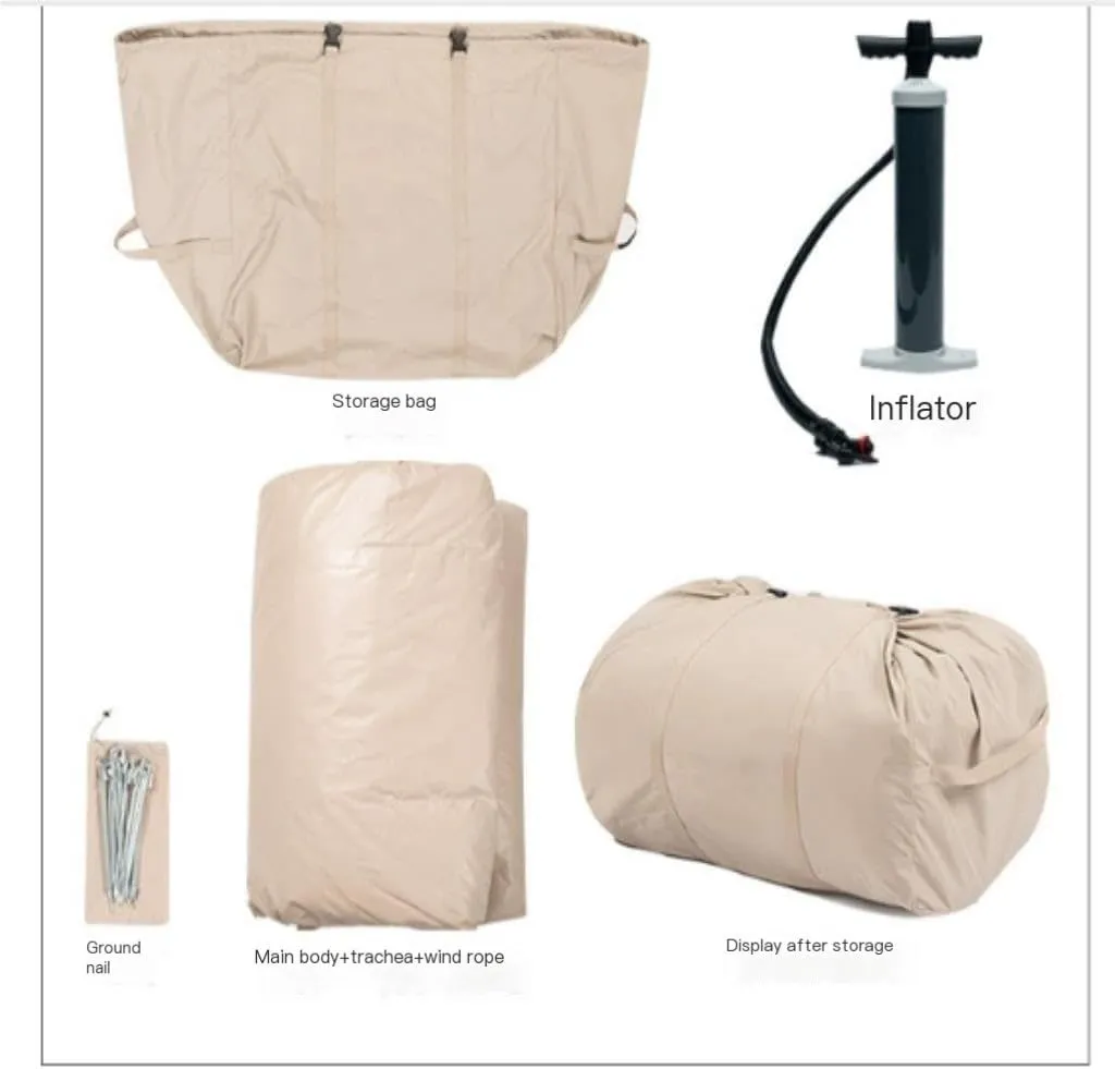 Camping Equipment Portable Inflatable Tent For Outdoor, 6.3㎡ Inflatable Tent, Travel Tent, Free Tent, Rain And Mosquito Proof Tent Multifunctional Camping Tent