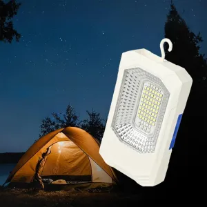 Camping Hanging Solar Lights, Multicolor Outdoor Magnetic Solor Lights with Foldable Hook Suction Cup, Waterproof IP66 Portable USB Night Light with Thick Glass Cover for Tent Lighting, Hiking