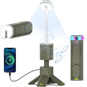 Camping Lights, Rechargeable 14000mAh Telescopic Camping LED Lights with Magnetic Base, Bluetooth, Portable Camping Tent Lantern for Emergency, Camping Essentials, Hiking, IPX5 Waterproof