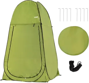 Camping Shower Tent 7ft Pop Up Privacy Shelter, Portable Toilet Dressing Room for Outdoor Camping, Beach, Fishing – Instant Setup, Foldable, Green (1 Door)