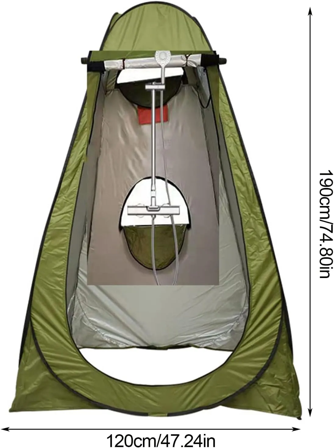 Camping Shower Tent, Portable Outdoor Bathroom Toilet Tent with Skylights, Dressing Room Mobile Toilet Instant Mobile Tents Sun Shelter Privacy Changing Room Tents,UPF 50  Protection
