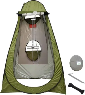Camping Shower Tent, Portable Outdoor Bathroom Toilet Tent with Skylights, Dressing Room Mobile Toilet Instant Mobile Tents Sun Shelter Privacy Changing Room Tents,UPF 50  Protection