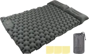 Camping Sleeping Pad, Nylon Material, Ergonomic Support, Fast 60S Foot Press Inflating, Durably Self Inflating Sleeping Mat for Outdoor Camping Activities