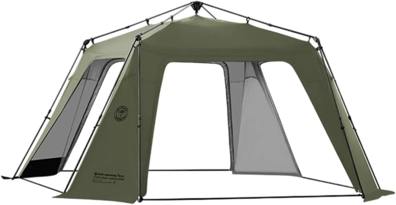 Camping Tent Hiking Tent 4 Sided Rainproof Sun Protection Family Tent Quick Assemble up Tent for Family Trips Beach Outings